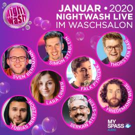 Hörbuch NightWash Live, Januar 2020  - Autor Sven Bensmann, Simon Stäblein, Friedemann Weise, Serkan Ates-Stein, Thorsten Bär, Tobias Rentzsch, Lara Ermer, Falk Pyrczek   - gelesen von Schauspielergruppe