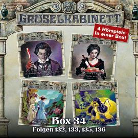 Hörbuch Gruselkabinett, Box 34: Folgen 132, 133, 135, 136  - Autor Sweeney Todd, Amyas Northcote, H.G. Wells   - gelesen von Schauspielergruppe