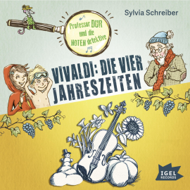 Hörbuch Prof. Dur und die Notendetektive. Vivaldi: Die vier Jahreszeiten  - Autor Sylvia Schreiber   - gelesen von Matthias Haase