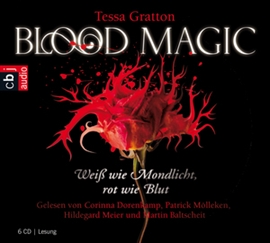 Hörbuch Blood Magic - Weiß wie Mondlicht, rot wie Blut  - Autor Tessa Gratton   - gelesen von Schauspielergruppe