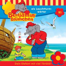 Hörbuch Benjamin Blümchen, Folge 91: Benjamin als Leuchtturmwärter  - Autor Ulli Herzog, Klaus-P. Weigand   - gelesen von Schauspielergruppe