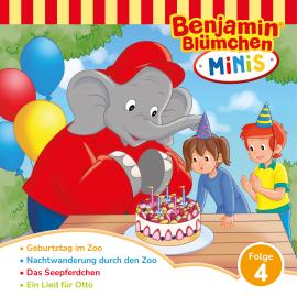 Hörbuch Benjamin Blümchen, Benjamin Minis, Folge 4: Geburstag im Zoo  - Autor Vincent Andreas   - gelesen von Schauspielergruppe