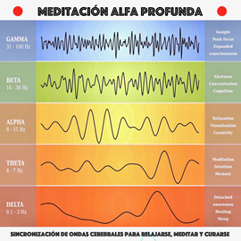 Hörbuch Meditación alfa profunda: sincronización de ondas cerebrales para relajarse, meditar y curarse  - Autor Yella A. Deeken   - gelesen von José Narciandi